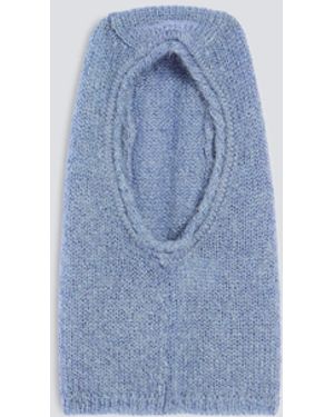 Aspesi Sturmhaube Aus Mohair Und Wolle - Blau