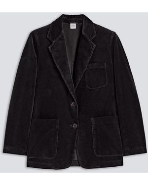 Aspesi Jacke Aus Cordsamt - Blau
