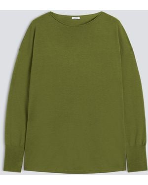 Aspesi Pullover Aus Merinowolle Mit Bateau-Ausschnitt - Grün