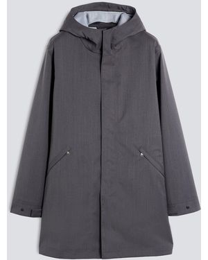 Aspesi Regenmantel Aus Woll-Polyester-Mikro-Köper - Grau