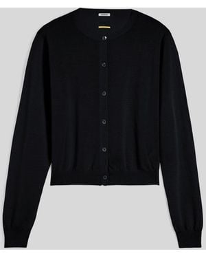 Aspesi Cardigan Mit Rundhalsausschnitt Aus Baumwolle - Schwarz