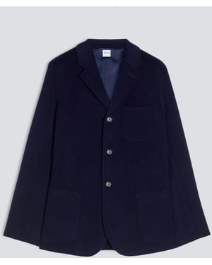 Aspesi Jacke Aus Double-Wollgewebe - Blau