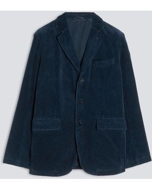 Aspesi Jacke Aus Cordsamt - Blau