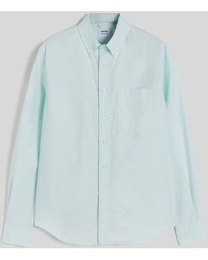 Aspesi Bluse Slim Aus Seiden-Crepe De Chine - Blau