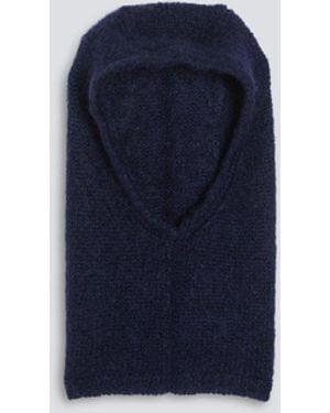Aspesi Sturmhaube Aus Mohair-Woll-Strick - Blau