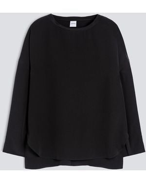 Aspesi Top Aus Seiden-Crepe De Chine Uni - Schwarz