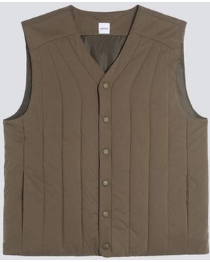 Aspesi Weste Aus Popeline Und Stretch-Nylon - Natur
