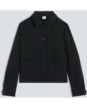 Aspesi Boxy-Jacke Aus Cady-Crepe Aus Polyester-Triacetat - Schwarz