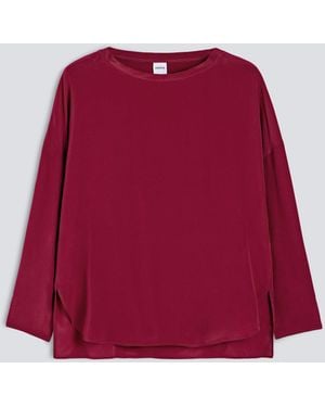 Aspesi Top Aus Seiden-Crepe De Chine Uni - Rot