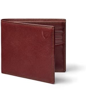 Aspinal of London 8 Card Billfold Wallet - Red