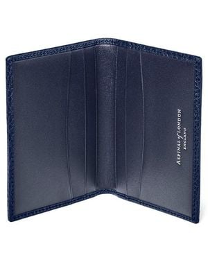 Aspinal of London Double Fold Credit Card Holder - Blue