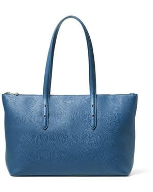 Aspinal of London Zipped Regent Tote - Blue