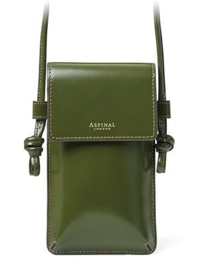 Aspinal of London Ella Crossbody Phone Pouch - Green