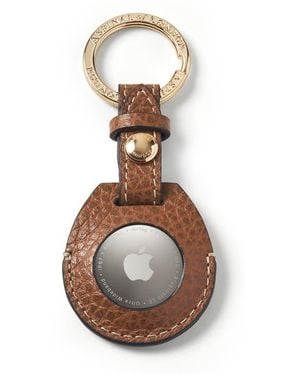 Aspinal of London Airtag Key Ring - Brown