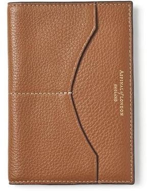Aspinal of London Hudson Passport Cover - Brown