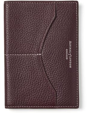 Aspinal of London Hudson Passport Cover - Purple
