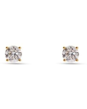 Aspinal of London Floating Solitaire Diamond Stud Earrings - Metallic