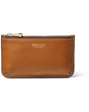 Aspinal of London Ella Card & Coin Holder - Brown