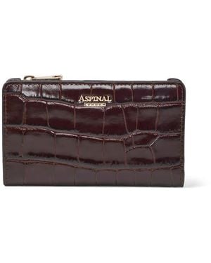 Aspinal of London Mayfair Coin & Card Wallet - Purple