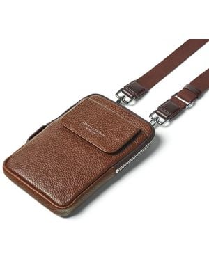 Aspinal of London Reporter Crossbody Phone Bag - Brown
