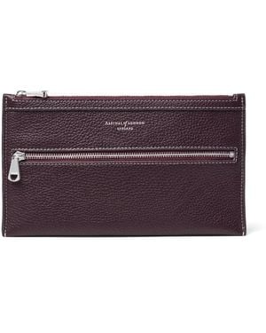 Aspinal of London Hudson Travel Pouch - Purple