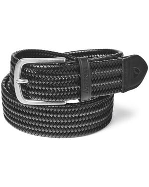 Aspinal of London Woven Leather Belt - Black