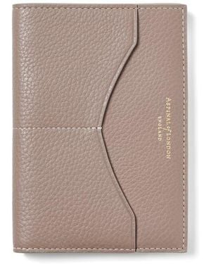 Aspinal of London Hudson Passport Cover - Brown