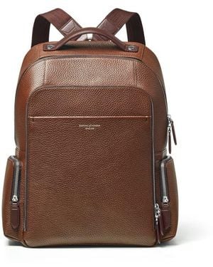 Aspinal of London Zipped Backpack - Brown