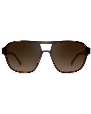 Aspinal of London St Barts Aviator Sunglasses - Brown