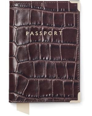 Aspinal of London Passport Cover - Purple