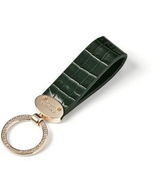 Aspinal of London Ovaler Schlüsselanhänger Mit Schlaufe - Green