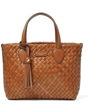 Aspinal of London Small Island Tote Bag - Brown