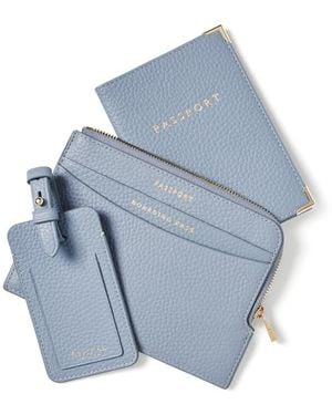 Aspinal of London Zipped Travel Collection - Blue