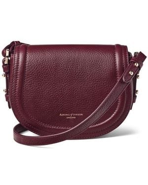 Aspinal of London Small Stella Satchel Crossbody - Purple