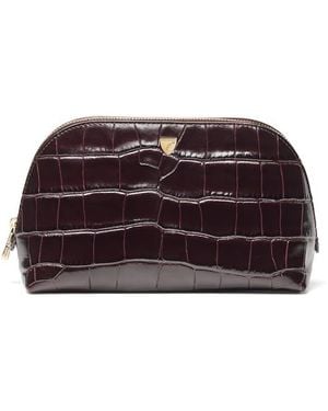 Aspinal of London Classic Makeup Case - Purple