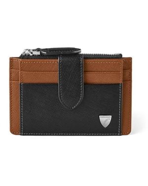 Aspinal of London Zipped Rfid Card Holder - Black