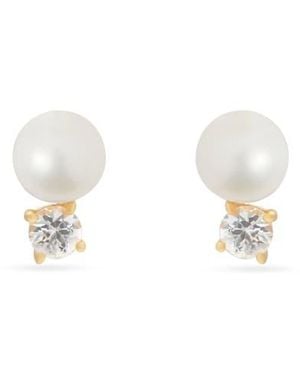 Aspinal of London Toi Et Moi Stud Earrings - Metallic