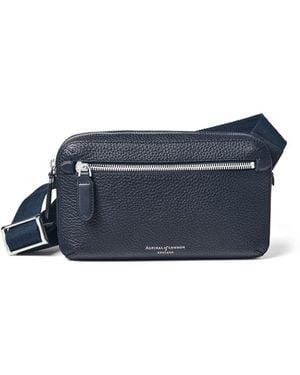Aspinal of London Reporter Compact Crossbody Bag - Blue