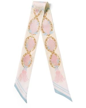 Aspinal of London Skinny Silk Scarf - Natural