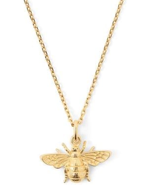 Aspinal of London Bee Charm Necklace - Metallic