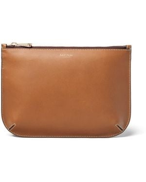Aspinal of London Leather Large Ella Pouch - Brown