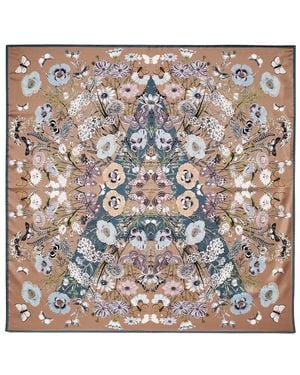 Aspinal of London Botanical 'A' Silk Scarf - Natural