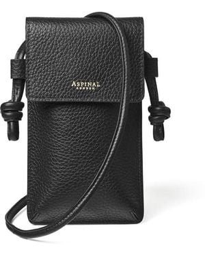 Aspinal of London Ella Phone Pouch - Black