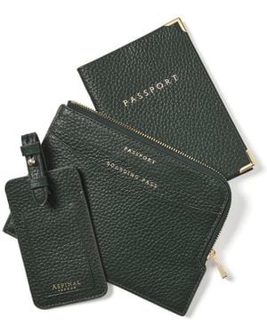 Aspinal of London Zipped Travel Collection - Green