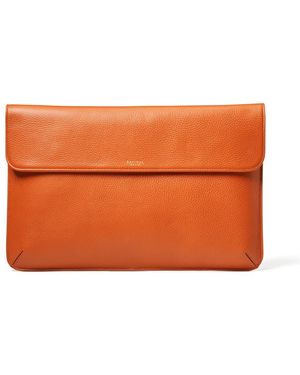Aspinal of London Leather Laptop Case - Orange