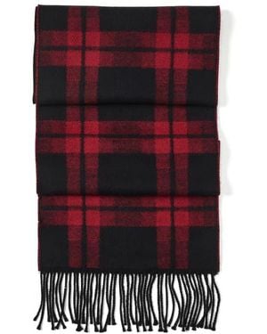 Aspinal of London Premium Merino Wool Oversized Scarf - Red