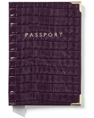 Aspinal of London Passport Cover - Purple