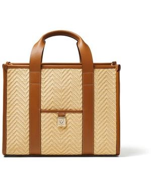 Aspinal of London Raffia Small Henley Tote Bag - Brown