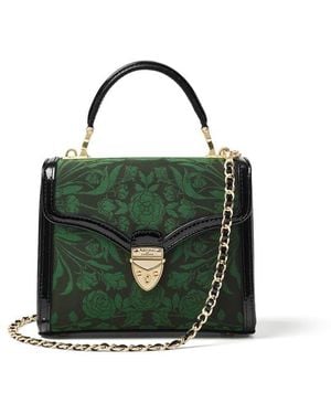 Aspinal of London Midi Mayfair Emerald Rose Damask - Green