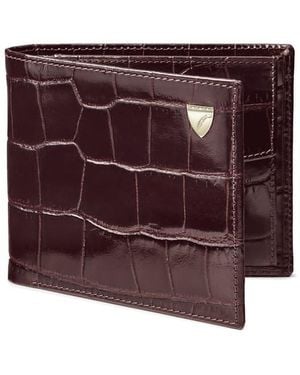 Aspinal of London Billfold Coin Wallet - Purple